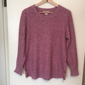 NEW Allison Daley Ribbed Sweater with Button Detail
